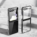 Miniatyrbilde 1 av 2: For Samsung Galaxy Z Flip 6 Transparent Case, Crystal Clear Slim Plating Shockproof Protective Cover For Samsung Galaxy Z Flip 6 Black
