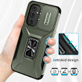 Miniatyrbild 2 av 5: Skyddande mobilfodral med skjutande kameralins för Samsung Galaxy A54 5g Alpine Green