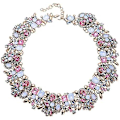 Miniatyrbillede 1 af 5: Krystal Rhinestone Statement Halskæde, Vintage Chunky Kæde Choker Krave Bib Statement Halskæde Mode Smykker Smykker Halskæder Til Kvinder