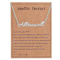 Miniatyrbild 1 av 5: Halsband i rostfritt stål inspirerat av Ts, modekragekedja, unik halskedja Silver All too well 12