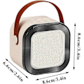 Pikkukuva 2 / 4: Mini Karaoke-laite lapsille ja aikuisille, Kannettava Bluetooth Mini Karaoke-mikrofoni laulava kaiutin 2 mikrofonilla ja valolla, Lahjat lelut kaikille älypuhelimille