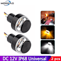Miniatyrbilde 2 av 4: 2 stk LED Motorsykkel Styreenden Signal Lys Indikator Blinklys 22mm Markør Lampe Universal Grip Side Retningslys 1pcs