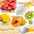 Miniatyrbillede 1 af 3: Multifunktionel Mango Slicer Og Frugtdeler Med Ske Og Terning -GSL 2 pcs