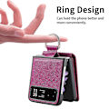 Miniatyrbild 5 av 5: Litchi Texture Läder Telefonfodral För Motorola Razr Purple