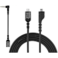 Miniatyrbillede 1 af 4: 2-i-1 udskiftningslydkabel kompatibelt med Steelseries Arctis 3, Arctis 5, Arctis 7, Arctis Pro