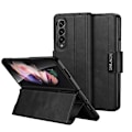 Miniatyrbillede 1 af 5: Til Samsung Galaxy Z Fold2 / W21 Sulada All-inclusive Magnetisk Snap Flip Læder Mobiltelefon Etui Black