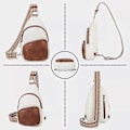 Miniatyrbild 5 av 5: Relevantk Crossbody Väska, Wbougisay Crossbody Väska Dam Beige and Brown