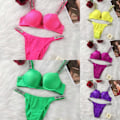 Miniatyrbilde 1 av 4: Ny Lingeri Kvinnesett Hot Drilling Sexy Push Up BH Hemmelig BH Sett 85C Rose Red