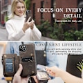 Miniatyrbillede 3 af 5: Caseme C20 Multifunktionel RFID Læder Mobiltelefonetui til iPhone 15 Brown 15 Plus
