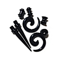 Miniatyrbillede 3 af 5: Ørestrækkingskit (Sort) 54 stk 14G-00G Øre Gauge Dilator