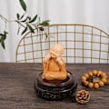 Miniatyrbillede 4 af 5: Lille Munk Figur Mini Munk Statue Sød Buddha Munk Statue Munk Figurer Religion Harpiks Håndværk Skrivebord Miniaturer Dekoration   Fingerfærdighedsspil D