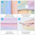 Miniatyrbilde 2 av 5: 2-pak Mikrofiber Hårhåndkle Wrap Regnbue Hurtig Tørk
