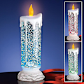 Miniatyrbillede 1 af 4: Genopladelig farvet elektronisk LED vandtæt stearinlys med glitter farveskiftende LED vandstearinlys Snow BASE