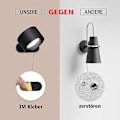 Miniatyrbillede 4 af 4: Indendørs væglamper, berøringsstyrede LED-lys, trådløse væglamper, sort, USB-opladning