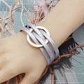 Miniatyrbillede 2 af 3: Læderarmbånd til kvinder 2022 Mode Armbånd & Armringe Elegant Multilayer Bredt Wrap Armbånd Kvindelige Smykker Gave Color pattern