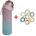 Miniatyrbillede 2 af 5: Smagstils Vandflaske Med 7 Smagspods Air Water Up Flaske Frostmat Sort 650ml Air Starter Up Sæt Vandkop Til Camping Sport Kr P China