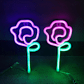 Miniatyrbillede 4 af 5: Neonlys Farverig Roseblomst LED Væghængt Neon Skilt Hjemmedekoration Julegave til Værelse C