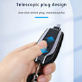 Miniatyrbilde 5 av 5: Mini nøkkelring powerbank for iPhone 1500mAh 5W 8Pin hurtiglading liten nødbatteripakke bærbar strømkilde nøkkelring Pink