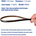 Miniatyrbilde 2 av 5: Flettet reparasjonssett 37m 120ft Flettet reparasjonsutstyr To-farget gradient mørk brun med lysebrune striper Plast rotting Materiale for uteplass stol Repai Brown