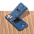Miniatyrbild 5 av 5: Fodral för Iphone 14 Pro Max med stativ och kortfack i TPU+läder Blue