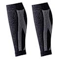 Miniatyrbillede 1 af 5: 1 par kompressions lægærmer ekstra bløde strækbare vaskbare åndbare hudvenlige krampelindtræk unisex kompression Black Gray M