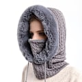 Miniatyrbilde 3 av 5: Vinterlue Utendørs Ridning Hodeplagg Kald Skilue Varm Skjerf Maske En Kald Ermelue Gray