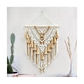 Miniatyrbillede 2 af 5: Håndvævet farverig makrame vægophæng ornament boho håndværk dekoration smuk gobelin til stue