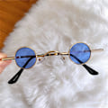 Pikkukuva 5 / 5: Vintage pyöreät metallirunkoiset lasit, erittäin kevyet ja mukavat käyttää aurinkolasit naamiaisiin ja teemajuhliin Gold Frame Transparent Brown