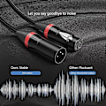 Miniatyrbillede 2 af 5: 2 Pak 10 Fods XLR Mikrofonkabler, XLR Kabel XLR Han til Hun Audio Mikrofonkabel Mikrofon