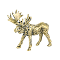 Miniatyrbillede 4 af 4: Massiv messing elg figurer retro dyr elg lille statue skrivebord ornament te kæledyr bord dekorationer håndværk tilbehør barn gaver   Fingerfærdighedsspil