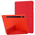 Pikkukuva 1 / 4: Samsung Galaxy Tab S9 -muotoiltava silikoninen nahkainen tablet-kotelo Red