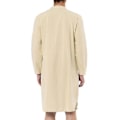 Miniatyrbilde 5 av 5: Herren Nattkjole Bomulls Søvnkjole Scoop-hals Side Split Kneelengde Med Lomme Khaki S