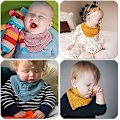 Miniatyrbillede 2 af 3: 4 stk. Baby Dribble Bibs, Dobbelt Lag, blødt og Absorberende Håndklæde Savlesmæk med 2 Justerbare Trykknapper til Baby, Småbørn