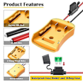 Miniatyrbilde 3 av 5: 2 Pakk Hjul Adapter for DW 20V Batteri Adapter Hjul Batteri Konverteringssett