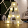 Miniatyrbillede 1 af 5: Alphabetbogstav LED Lys Lys Beskæftigelse Nummer Klump Ornament Batteri Natlys Fest Soveværelse Ægteskab Fødselsdag Jul dekorativt nummer C