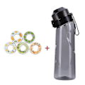 Miniatyrbillede 2 af 5: Smagstils Vandflaske Med 7 Smagspods Air Water Up Flaske Frostmat Sort 650ml Air Starter Up Sæt Vandkop Til Camping Sport Kr J SPAIN