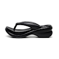 Miniatyrbillede 3 af 5: 6CM Tykke Sålede Flip Flops Sommer Sliders Til Kvinder Blød EVA Strand Anti-slip Sandaler Sort 39 40