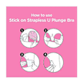 Pikkukuva 5 / 5: Olkaimeton rintaliivit selkämyksellinen push up itseliimautuva rintaliivit näkymätön plunge stick on rintaliivit Black-B Cup