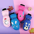 Miniatyrbilde 4 av 5: Vinterhansker for barn, vindtette og varme, for gutter og jenter, ski, sykling, klatring, utendørs, vanntette, baby-tegneserievotter Pinkbear for 5-8t