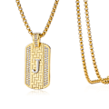 Miniatyrbillede 1 af 4: Bogstav Halskæde, Legering Vedhæng Halskæder Hip Hop Diamant Kvadrat Kæde Smykker Gave Til Mænd Drenge Valentinsdag Gave J