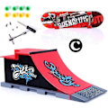 Miniatyrbillede 1 af 3: Mini Finger Skateboard Park Kit Skateboard Venue Kombination Skatepark Rampe C