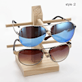 Miniatyrbillede 1 af 4: Mimigo 1 stk Træ Solbrille Display Stativ Hylde Træ Holdbar Briller Vis Stativ Holder 2