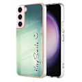 Pikkukuva 1 / 5: Samsung Galaxy S23 5g:lle sähköpinnoitettu marmori kaksoispuolinen Imd-matkapuhelinkotelo Smile