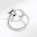 Miniatyrbild 4 av 5: Guld Silver Ring Anti Ångest Fidget Ring Ångest Ring Med Snurrande Stjärna Måne Silver
