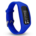 Miniatyrbillede 1 af 2: Skridttæller Ur Med Lcd-Display Enkel Betjening Gå Fitness Tracker Armbånd Digital Skridttæller Blue