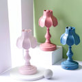 Miniatyrbillede 3 af 5: LED-lys Lotusform USB Mini Retro Øjenbeskyttende Bordlampe til Hjemmeseng Side Study Green