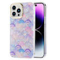 Pikkukuva 1 / 5: iPhone 14 Pro -kotelo IMD-kuvioitu PC+TPU-puhelinkotelo galvanoidulla linssikehyksellä Y8 Purple Shell