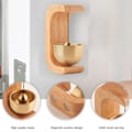 Miniatyrbillede 4 af 5: Dørklokke i holdbart træ, nem at installere, kraftig lyd, solid træramme, butikseingang, ring, magnetisk trædørklokke, gave til indflytning Kaesi Brown