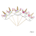 Miniatyrbillede 1 af 5: 5 stk Enhjørning Tema Papir Slikæske Enhjørning Gaveposer Til Fødselsdag Bryllup Babyshower Enhjørning Fest Favør Forsyninger Slikposer Feriepynt 24pcs B