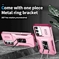 Miniatyrbild 3 av 5: Skyddande mobilfodral med skjutbar kameralins för Samsung Galaxy S23+ 5g Pink * Rose Red